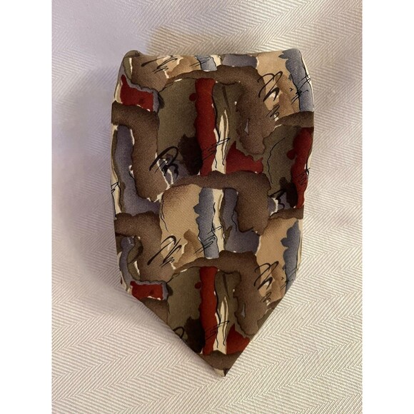 Jerry Garcia Men’s Tie, 100% Silk Handmade In Mexico, Psychedelic Neutral Design - Picture 6 of 6